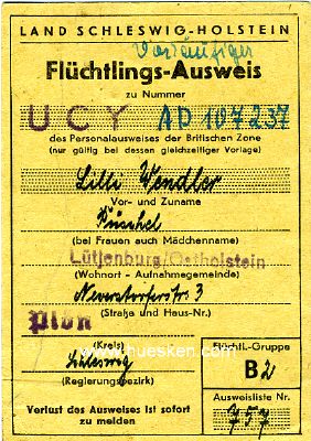 Refugee card