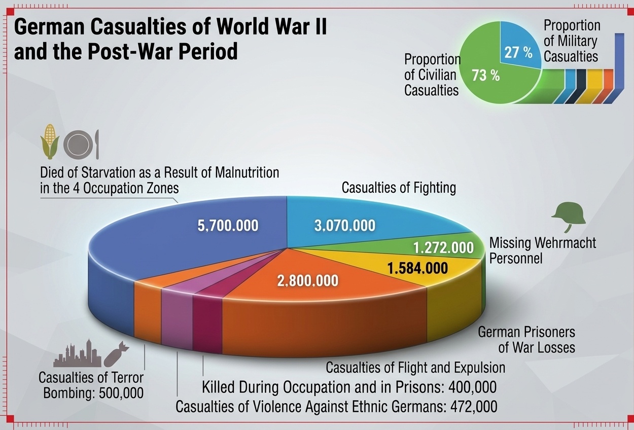 Germany in the years of destruction — historical image