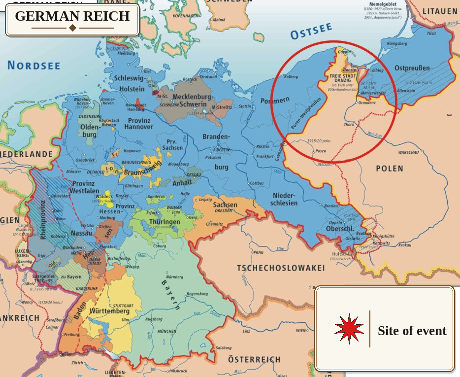 West Prussia, Posen and Danzig — historical image